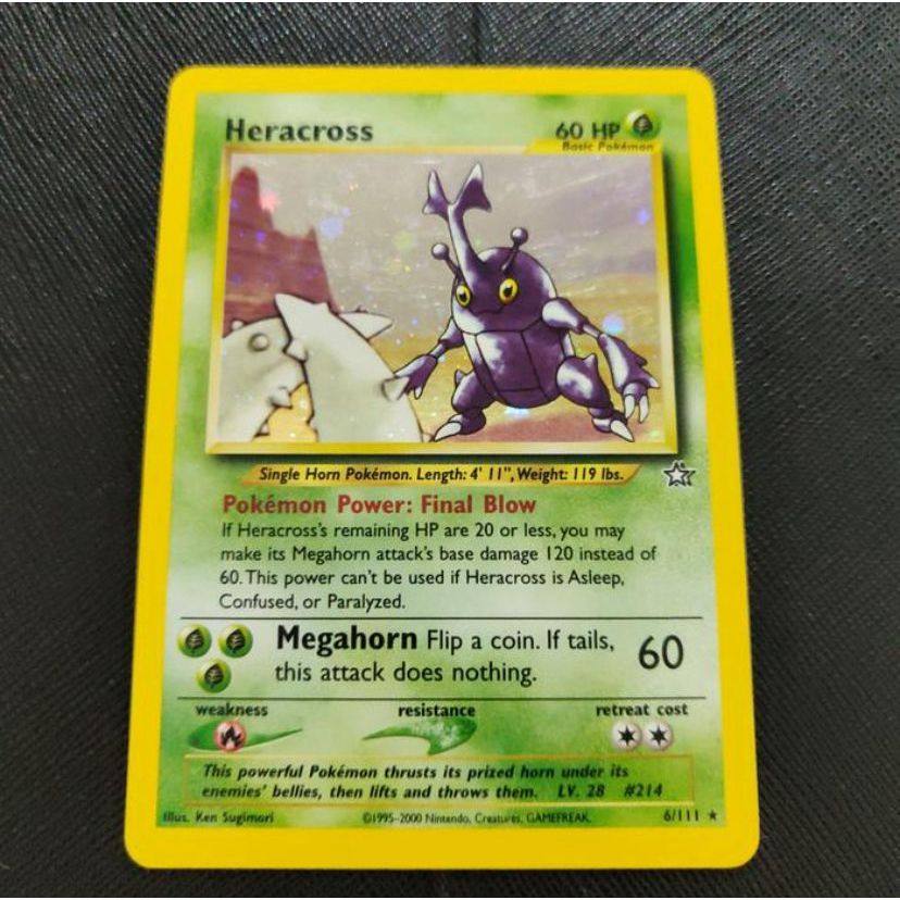Kartu Pokemon TCG EN WOTC Neo Genesis Heracross Holo