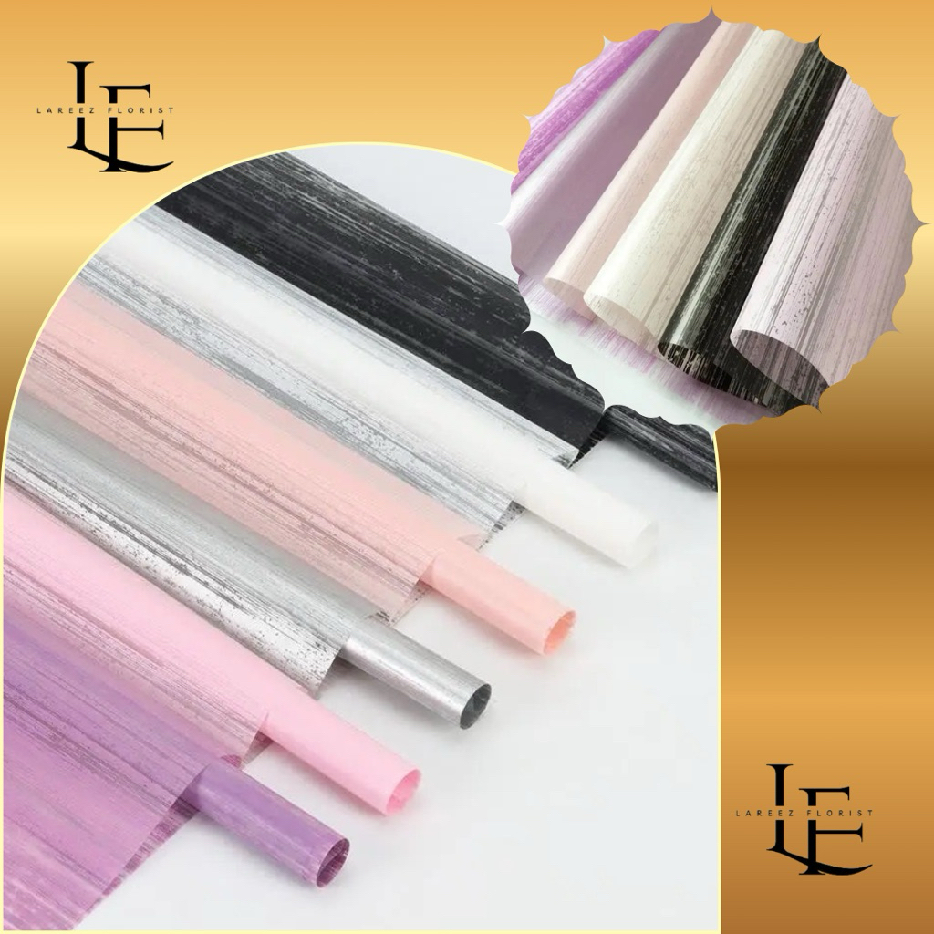

[1 PACK/ 20 LEMBAR] Flower Wrapping Paper Korean Silk Pattern Cellophane Waterproof Kertas Bungkus Pembungkus Bouquet Bucket Bunga Motif Pastel Anti Air
