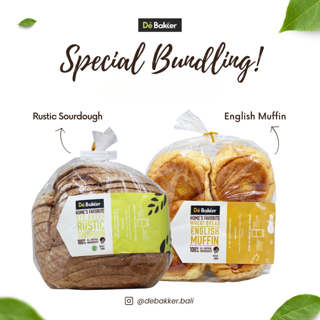 

Debakker Bundling Hemat - Rustic Bread + English Muffin