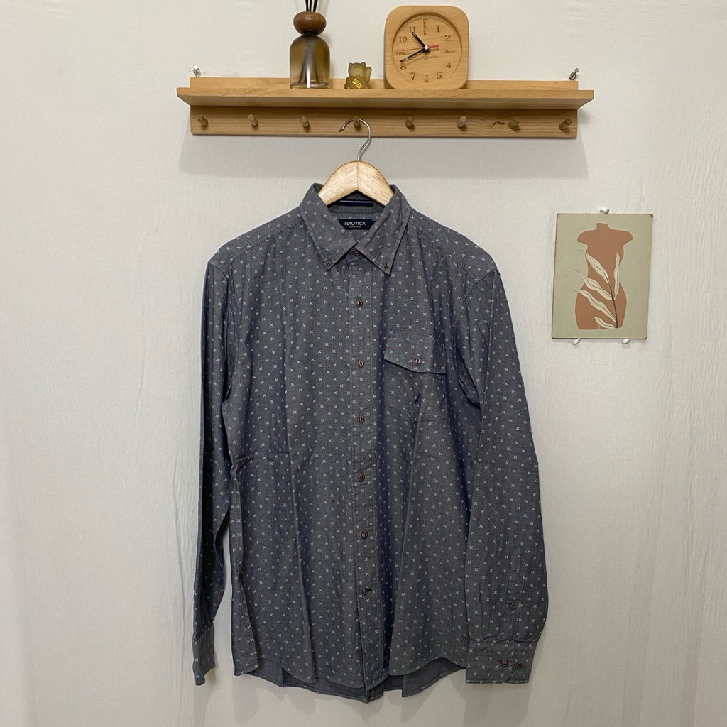 kemeja panjang pria NAUTICA original size L besar