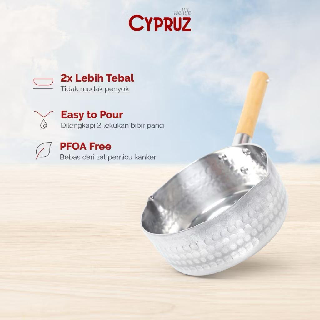 Cypruz Sauce Pan 16cm Aluminium Tanpa Tutup