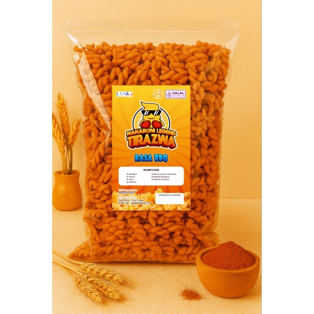 

Makaroni Spiral Tirazwa rasa BBQ