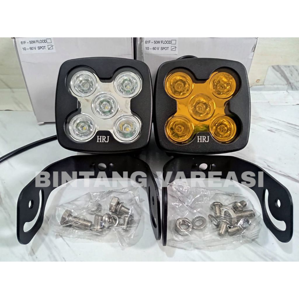 lampu tembak dotrek 5 mata spot sinar pokus 50 watt truck bus universal 12-30 volt lampu sorot mobil