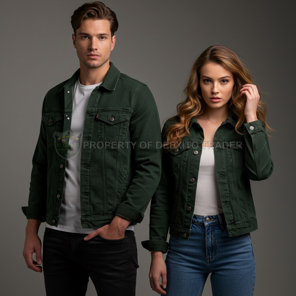 Jaket Jeans Denim Couple Pria Wanita Jaket Pasangan Kekinian 11 Warna Couple Outfit Stylish Terbaru