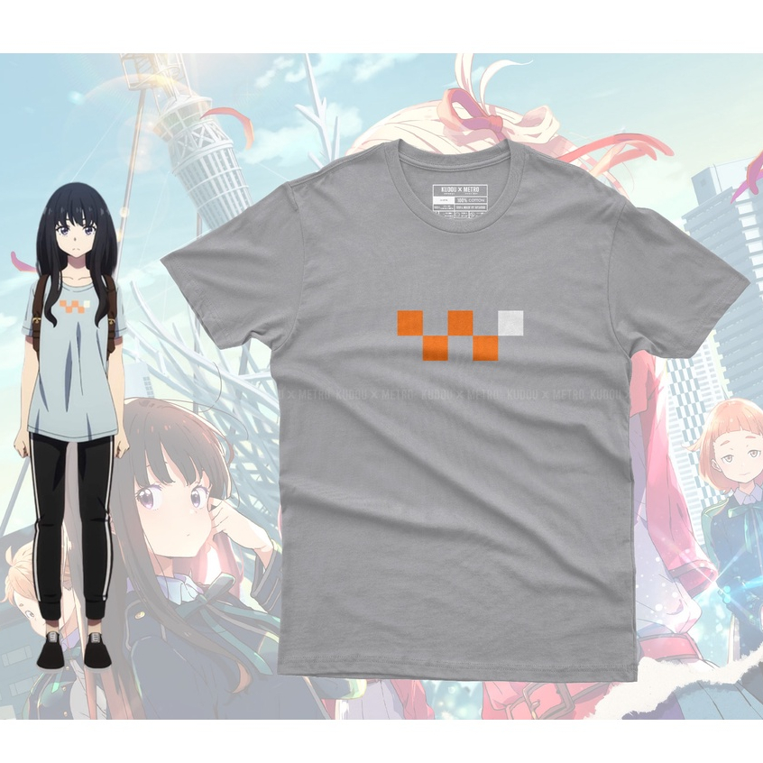 Tshirt Takina Inoue Grey Anime Manga Lycoris Recoil Baju Kaos Anime Takina Inoue - Lycoris Recoil