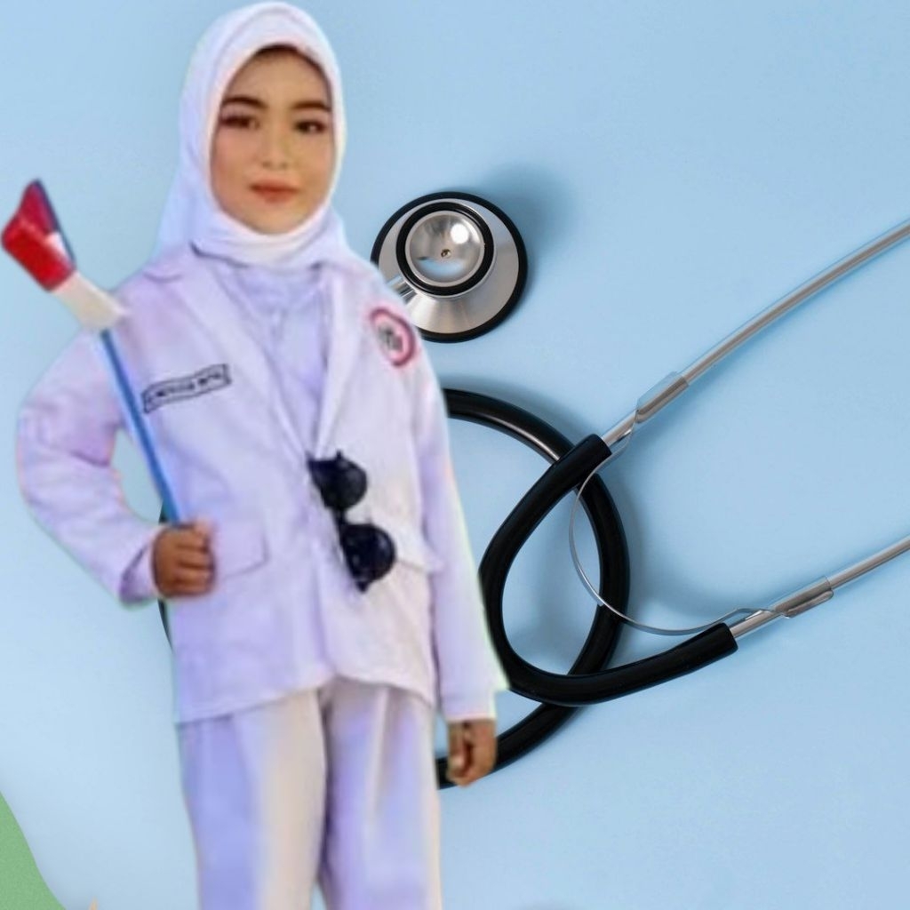 SETELAN JAS DOKTER ANAK PRIA DAN WANITA/JAS DOKTER ANAK COWOK DAN CEWEK