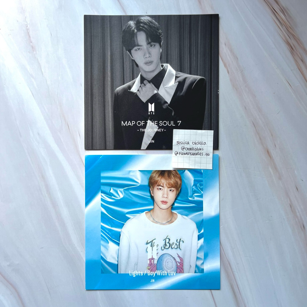 BTS JIN MOTS JOURNEY FLYER JAPAN LIGHTS POSTCARD OFFICIAL