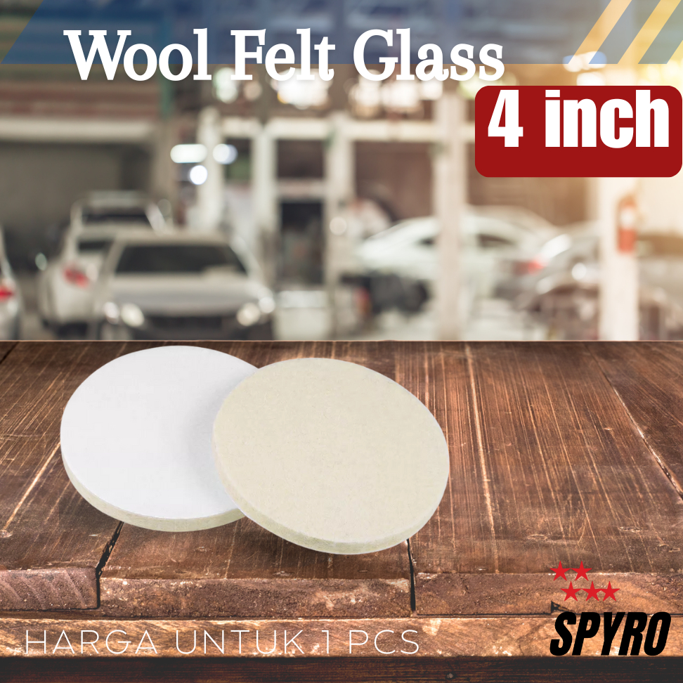 Wool Felt Pad 4 inch Polishing Pad wool felt glass Pad untuk Poles Kaca 100MM