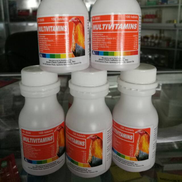 20 tablet multivitamin lengkap ayam / vitamin ayam laga / vitamin daya tahan tubuh ayam / vitamin ay