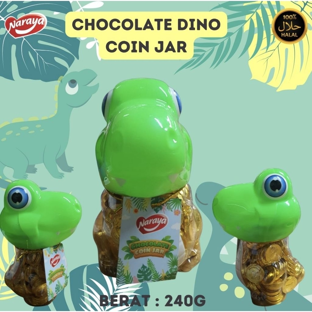 

chocolate dino coin jar