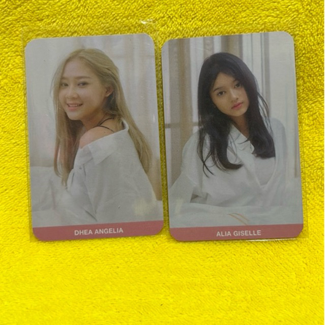 photocard dhea & giselle jkt48 the morning call official