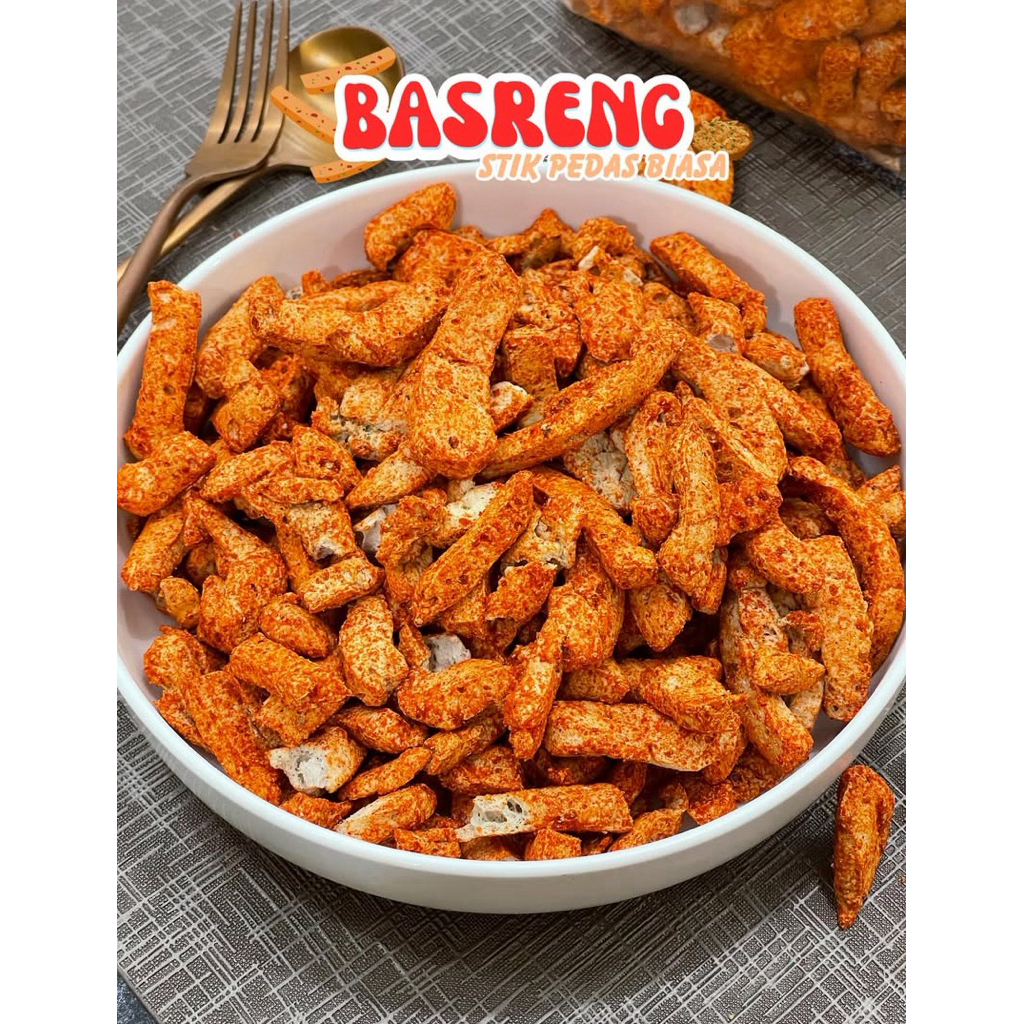 

Basreng Stik Stick Pedas 500 gram