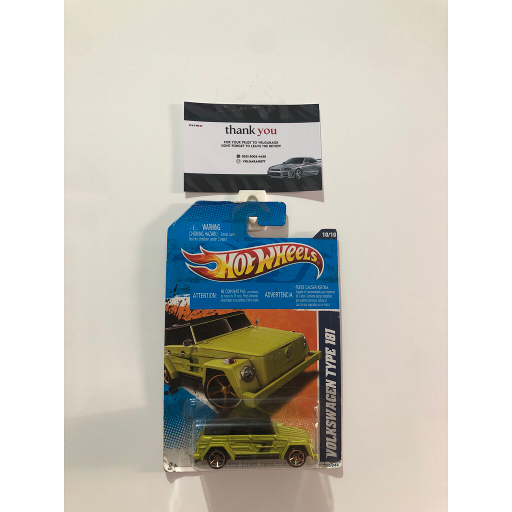 hotwheels volkswagen type 181 hijau