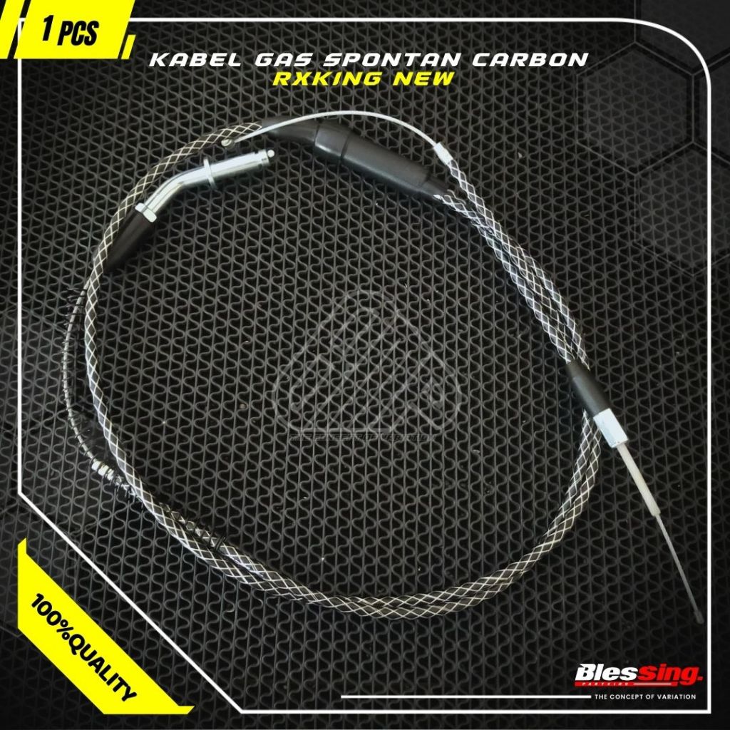 KABEL GAS TALI GAS SELANG GAS RX KING RXS RXK YT115 CARBON CABANG RX KING NEW (untuk gas spontan)