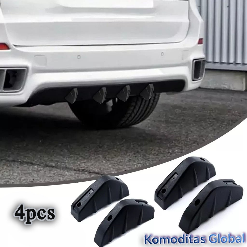 4 Pcs Winglet Belakang Mobil Carbon untuk Berbagai Jenis Mobil