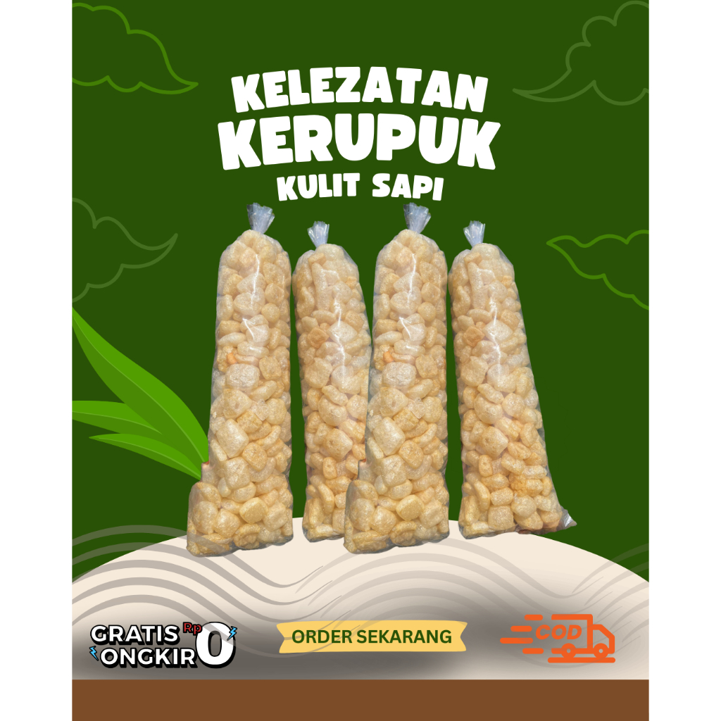 

Kerupuk Rambak Kulit Sapi Variasi Rasa 250 Gr Dorokdok Renyah dan Murah