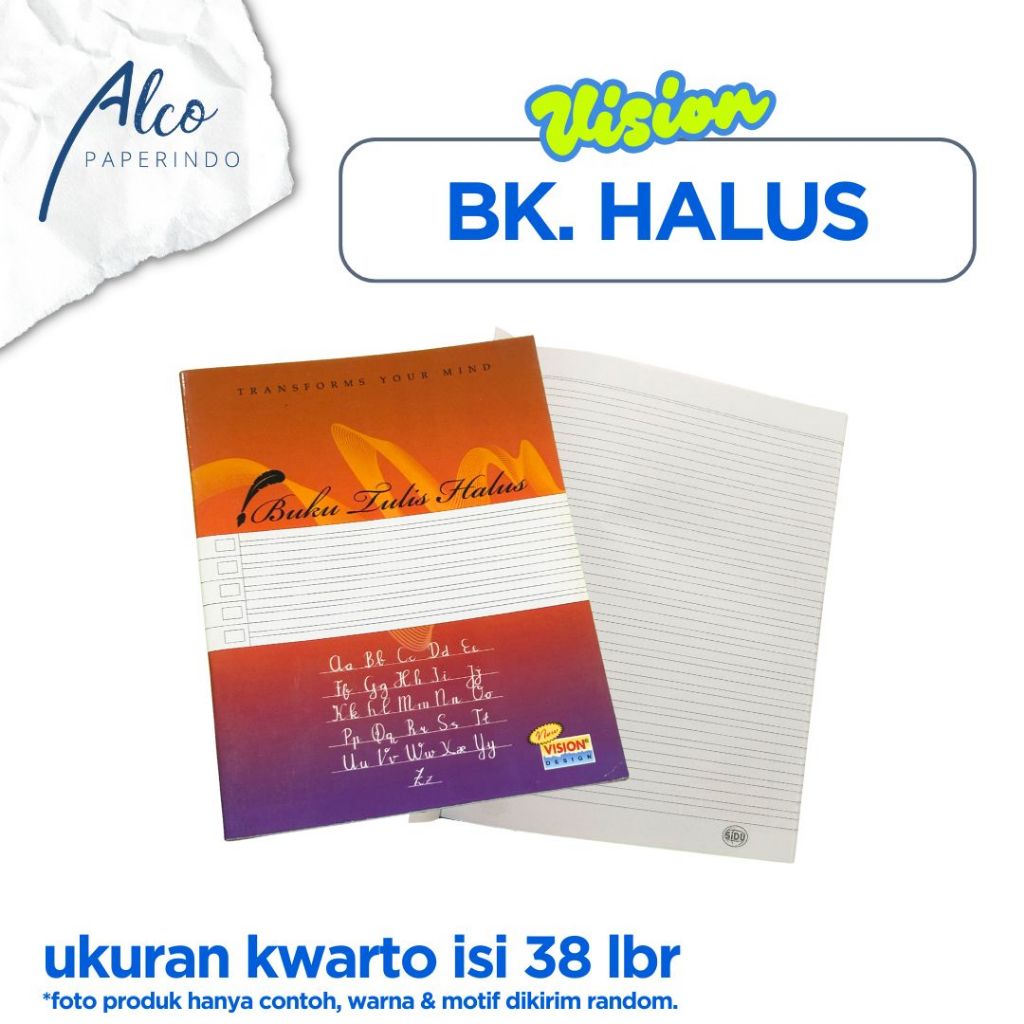 

BUKU TULIS HALUS VISION ISI 38 LEMBAR