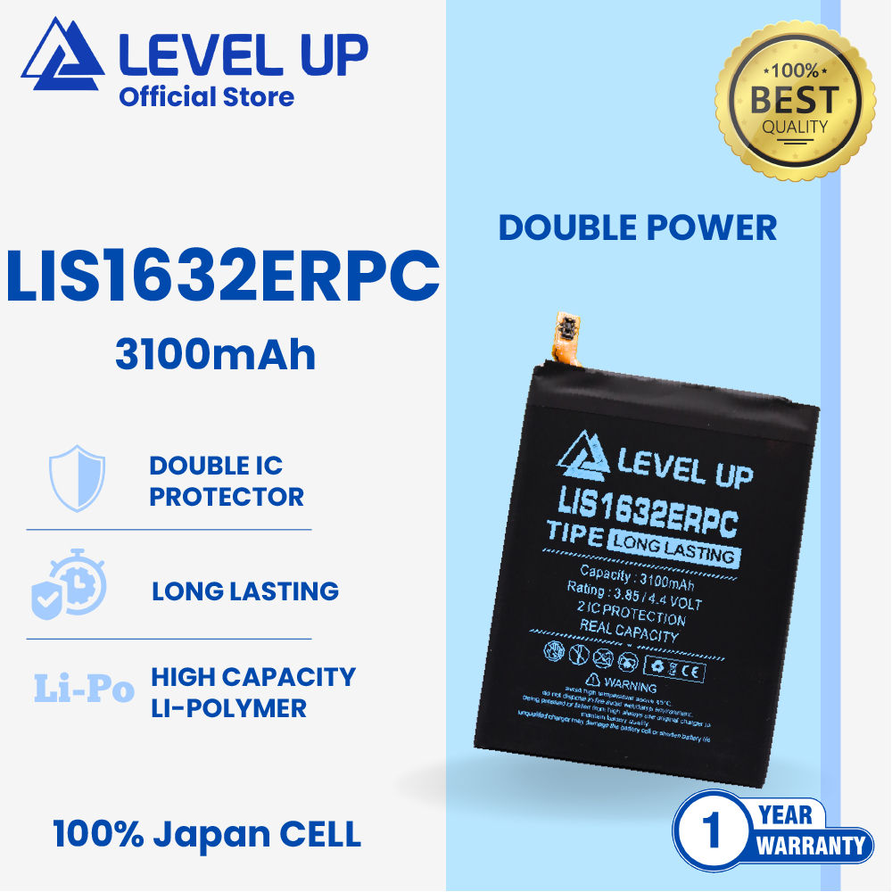 LEVEL UP Baterai Sony Xperia XZ / XZ Dual / XZS / XZS Dual / XZ Docomo AU LIS1632ERPC Double Power