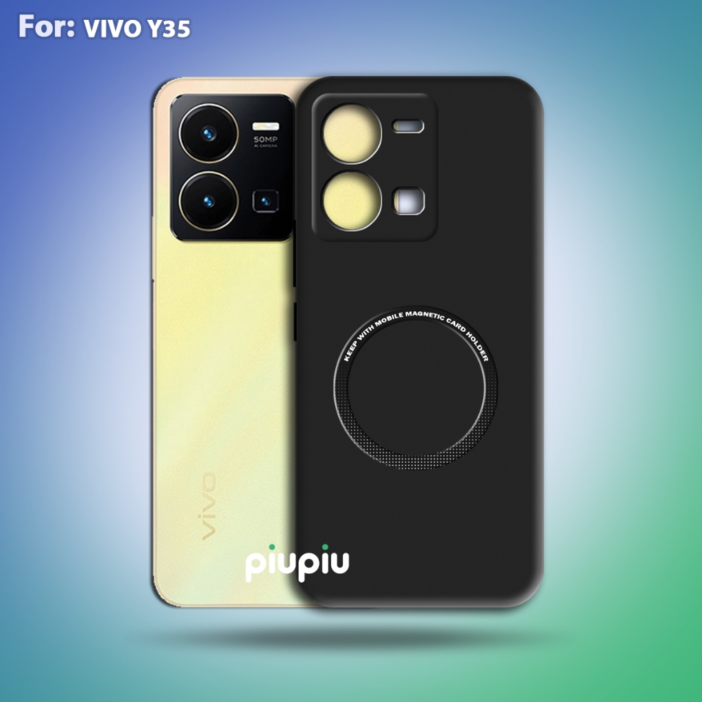 Case Vivo Y35 Softcase With Ring Magnetic Premium Casing