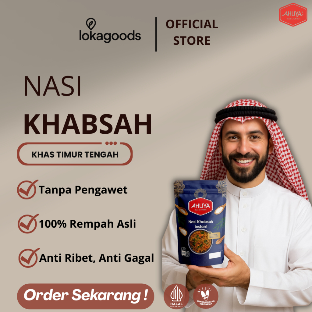 

AHLIYA NASI KHABSAH/ PAKET BERAS BASMATI PLUS BUMBU NASI KHABSAH/ NASI KHABSAH INSTAN