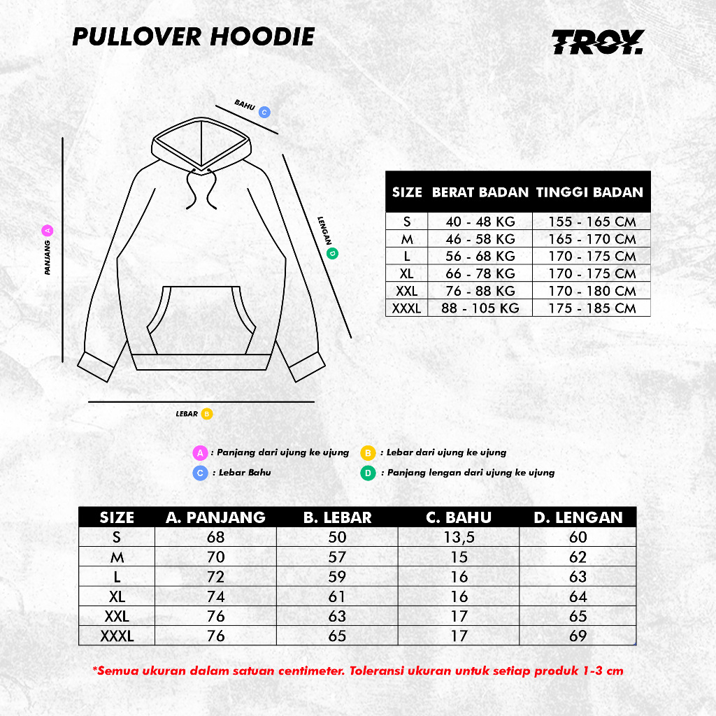 Troy Company Pullover Hoodie Black Whiskered Muse - Jaket Hoodie Hitam KH 2377