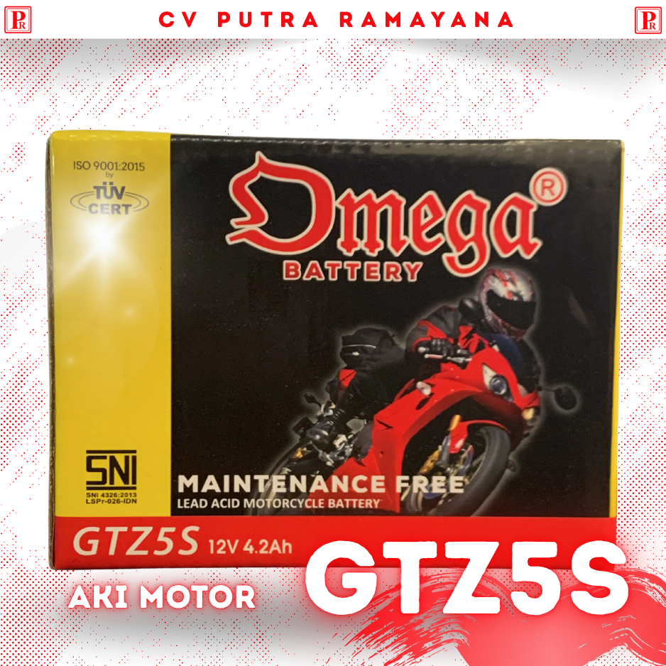 AKI MOTOR GTZ5S MF GTZ-5S MF OMEGA ORIGINAL, AKI KERING BEAT SCOOPY SUPRA