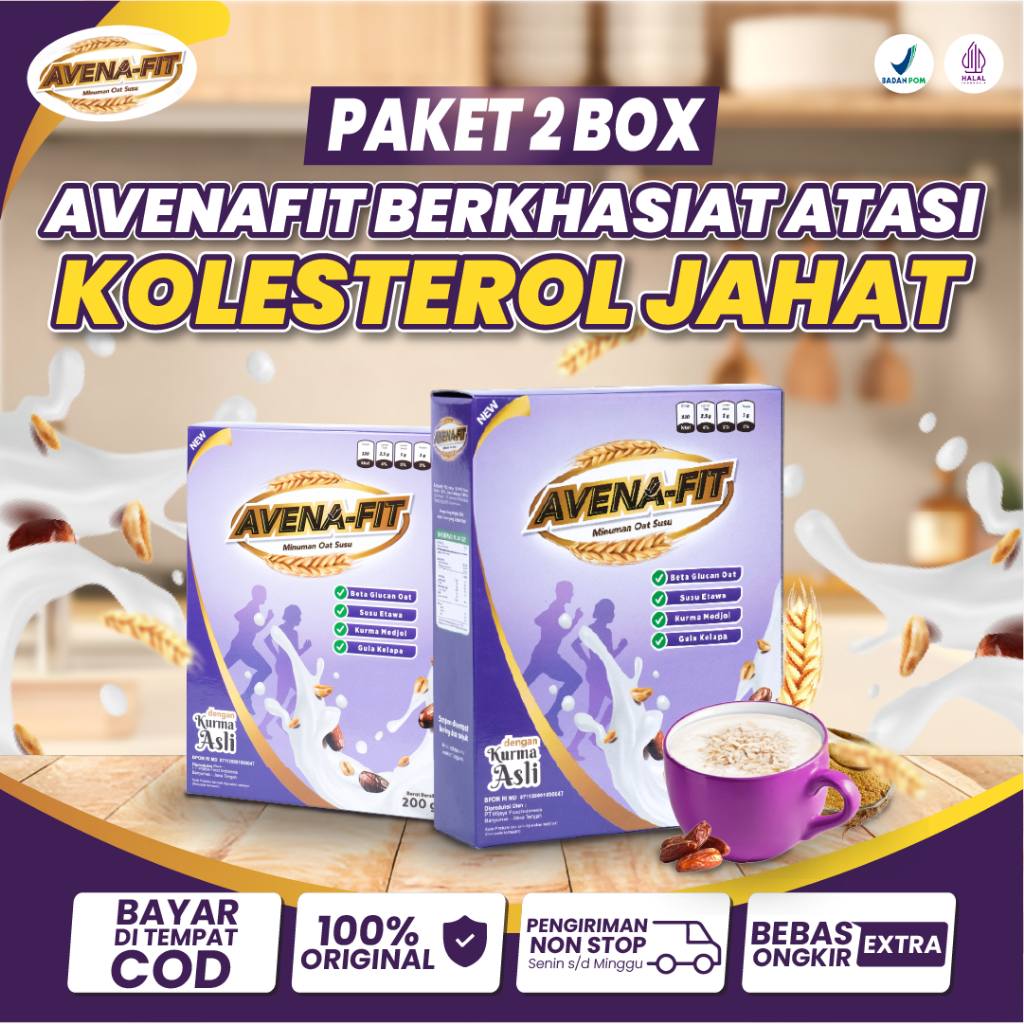

Paket 2 Box Avenafit - Menu Sarapan Tinggi Serat Bantu Turunkan Kolesterol dan Turunkan Gula Darah