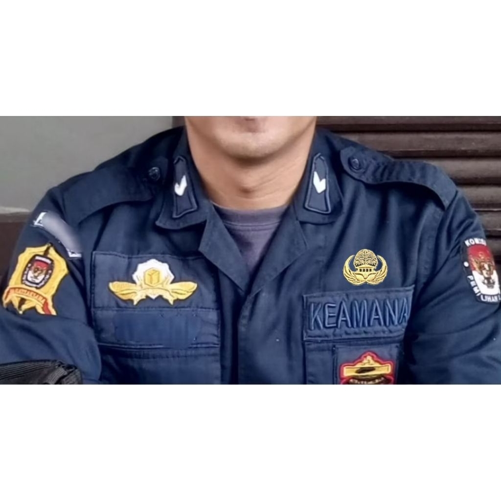 Bordiran Emblem Korpri PDL Jagat Saksana KPU Ukuran 5x3.5 CM Harga 6 Pcs