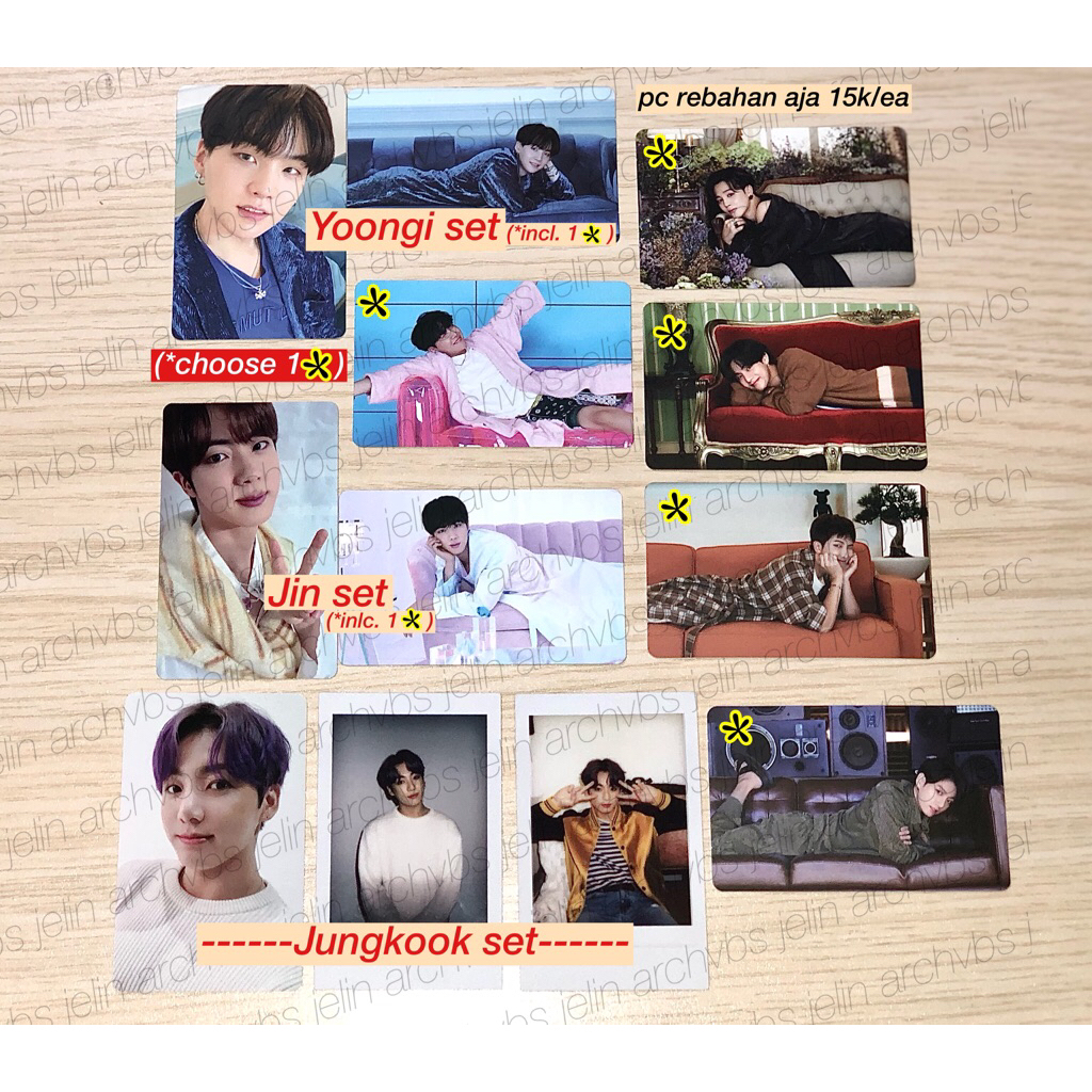 PHOTOCARD PC JUNGKOOK DECO KIT POLAROID BTS BE ESS REBAHAN official