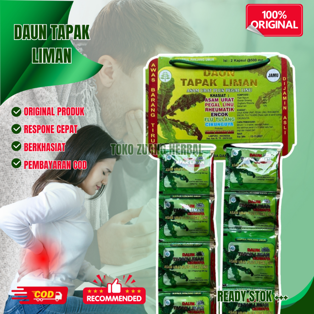 

DAUN TAPAK LIMAN ORIGINAL KAPSUL (ASAM URAT)