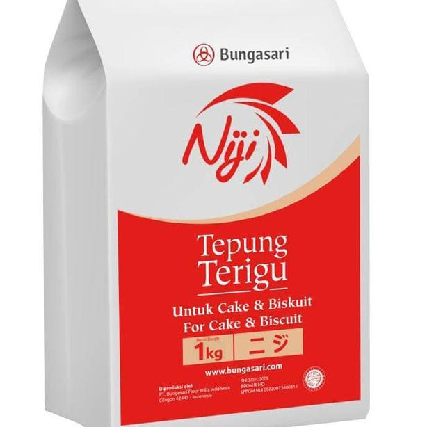 

Tepung Terigu untuk Cake & Biskuit 1 KG Tepung Niji Serbaguna Bahan Makanan Kue Kering