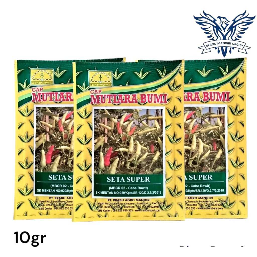 Seta Super 10gr Benih Cabe Rawit Putih Mutiara Bumi
