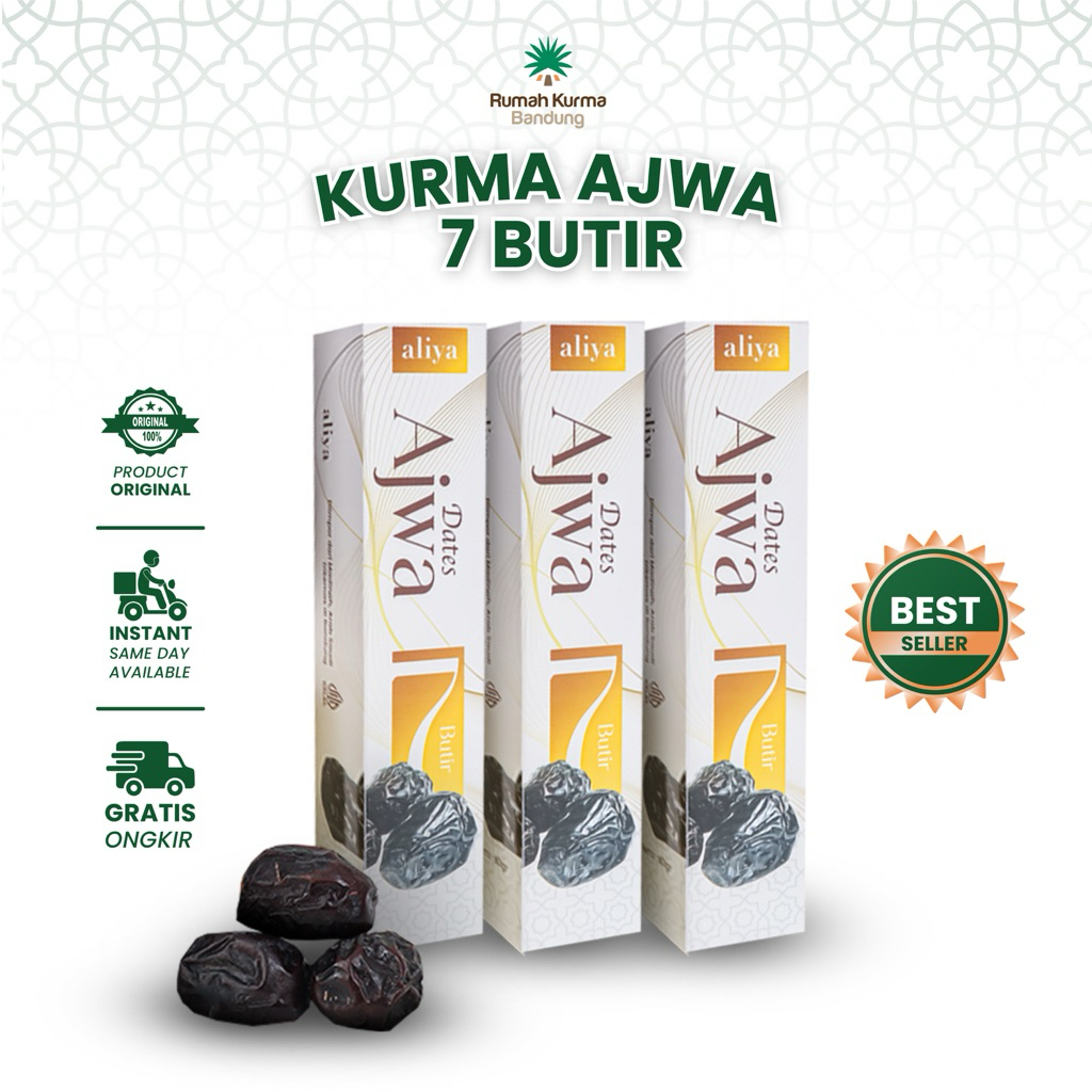 

Kurma Ajwa 7 Butir Korma Nabi Premium Minipack Isian Hampers Idul Fitri Oleh Oleh Haji Umroh Aliya