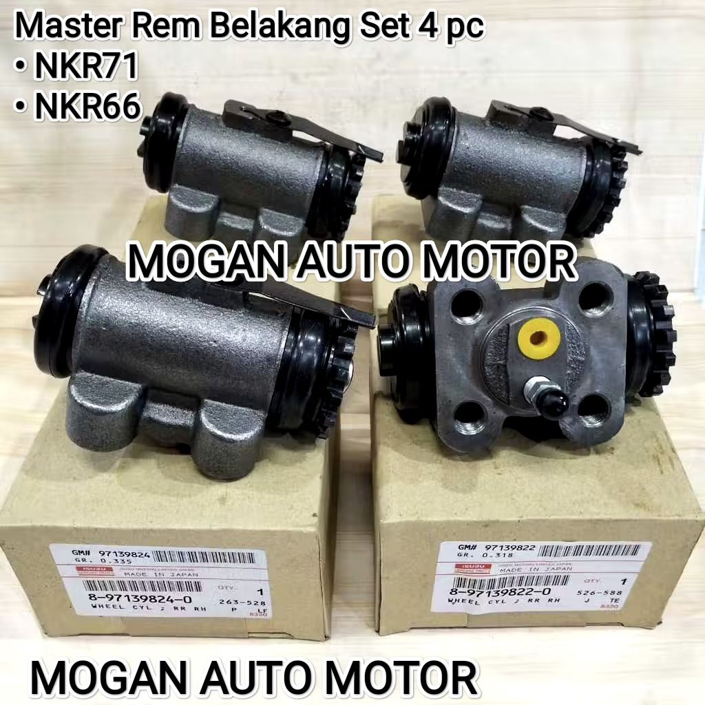 Wheel Cylinder Rear Master Rem Belakang 1 Set 4pc Kanan Kiri Isuzu NKR71 NKR66 1 Set
