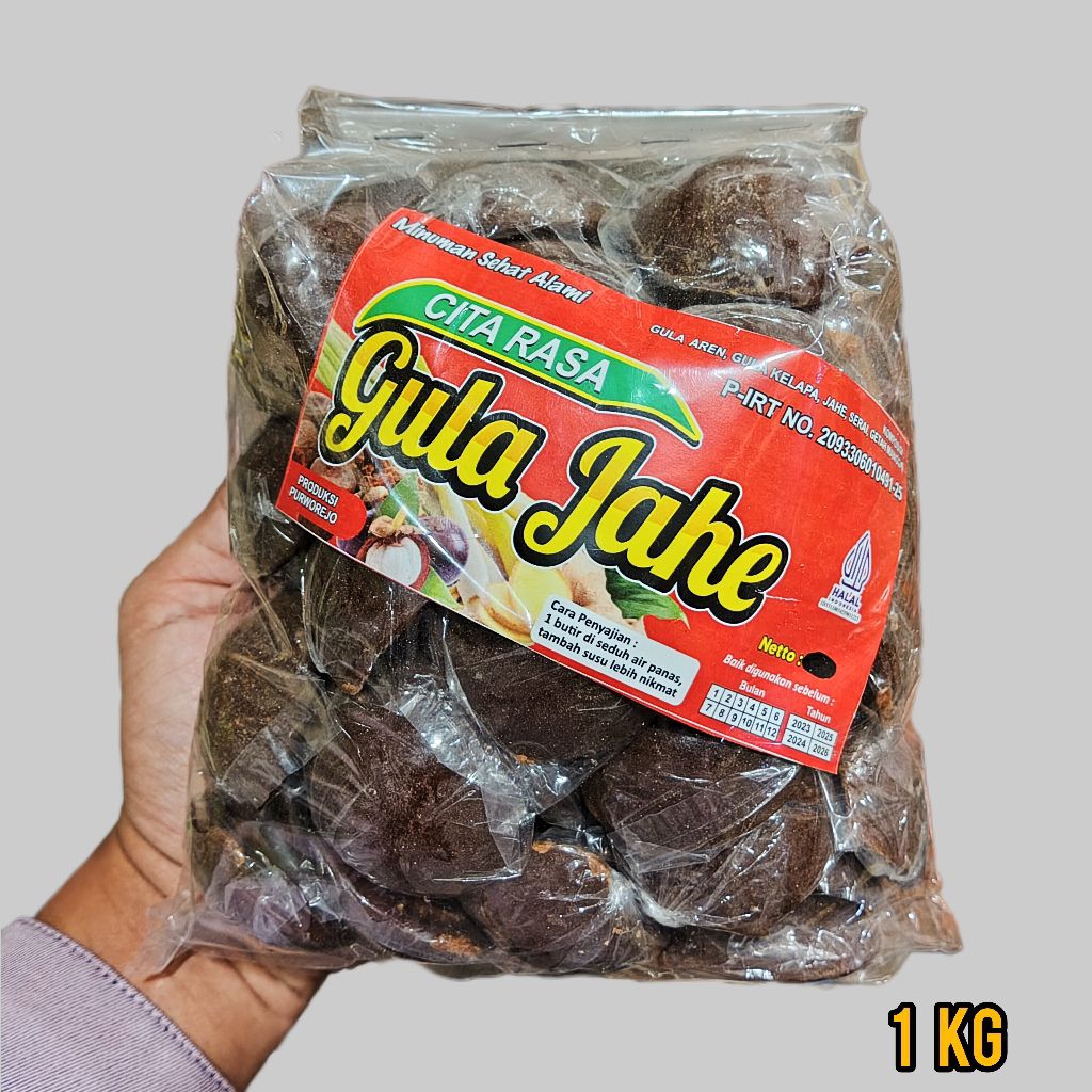 

Gula Purworejo - gula jahe asli - 1 kg gula sere jahe - gujahe - wedang praktis
