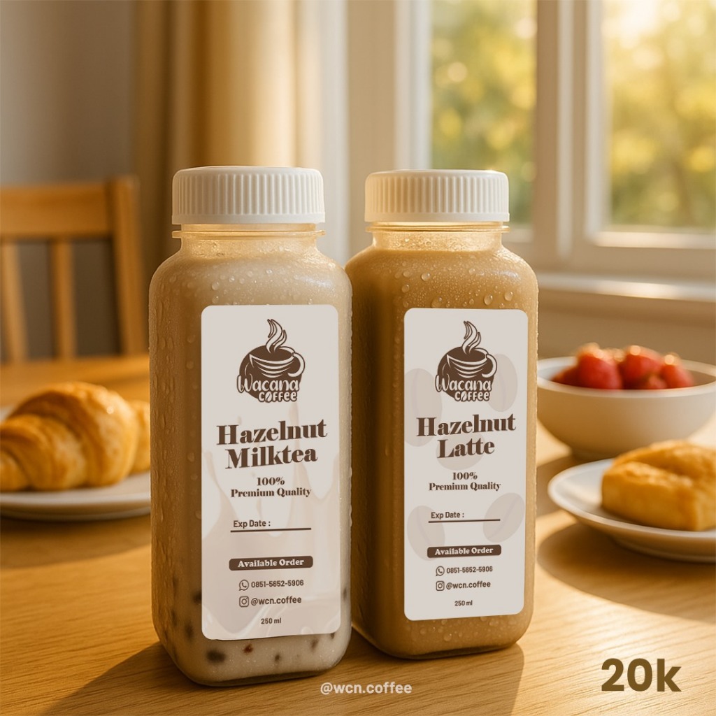 

coffe siap minum dengan biji kopi yang berkualitas/Coffe premium varian Hazelnut dengan biji kopi pilihan