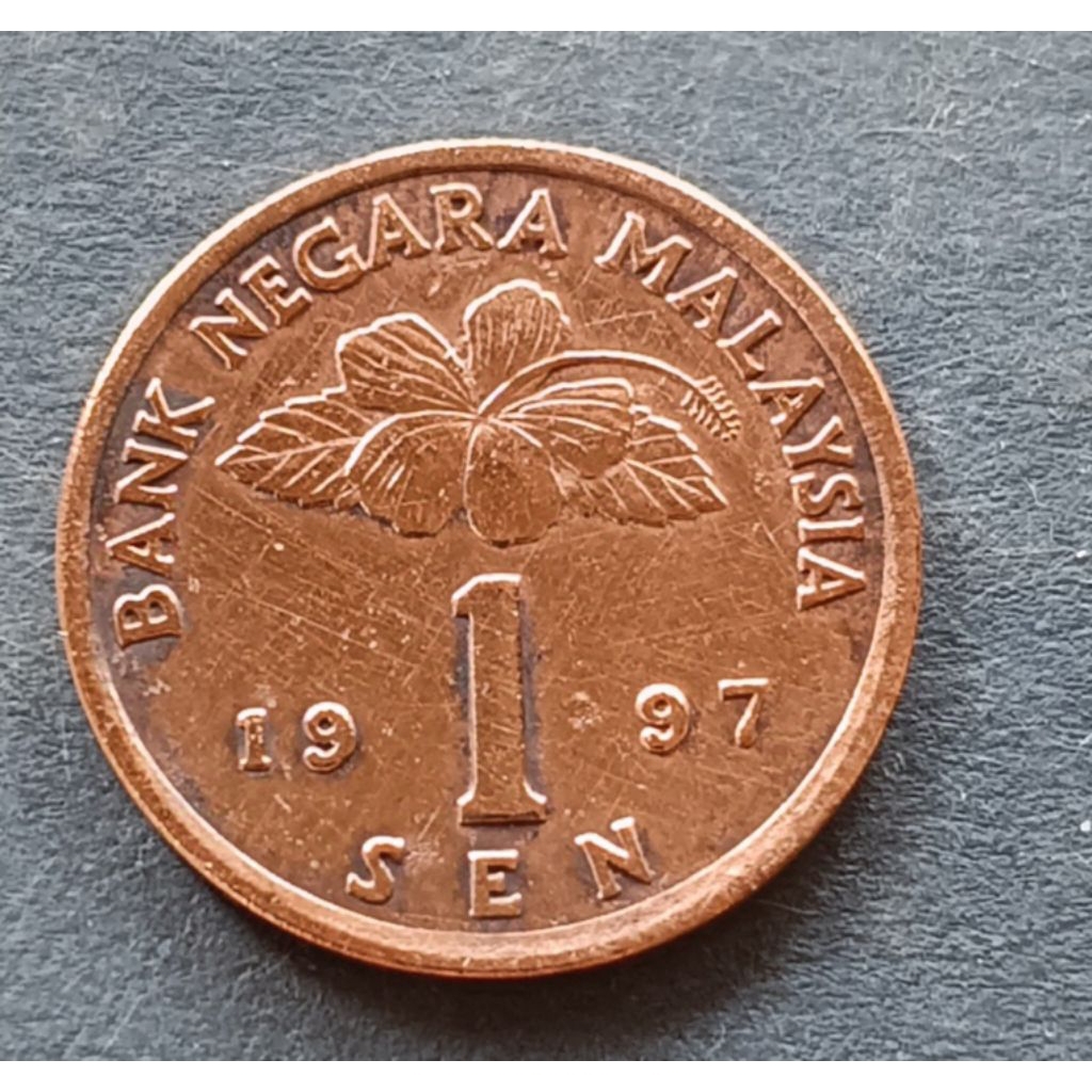 koin Malaysia 1 sen tahun 1997..