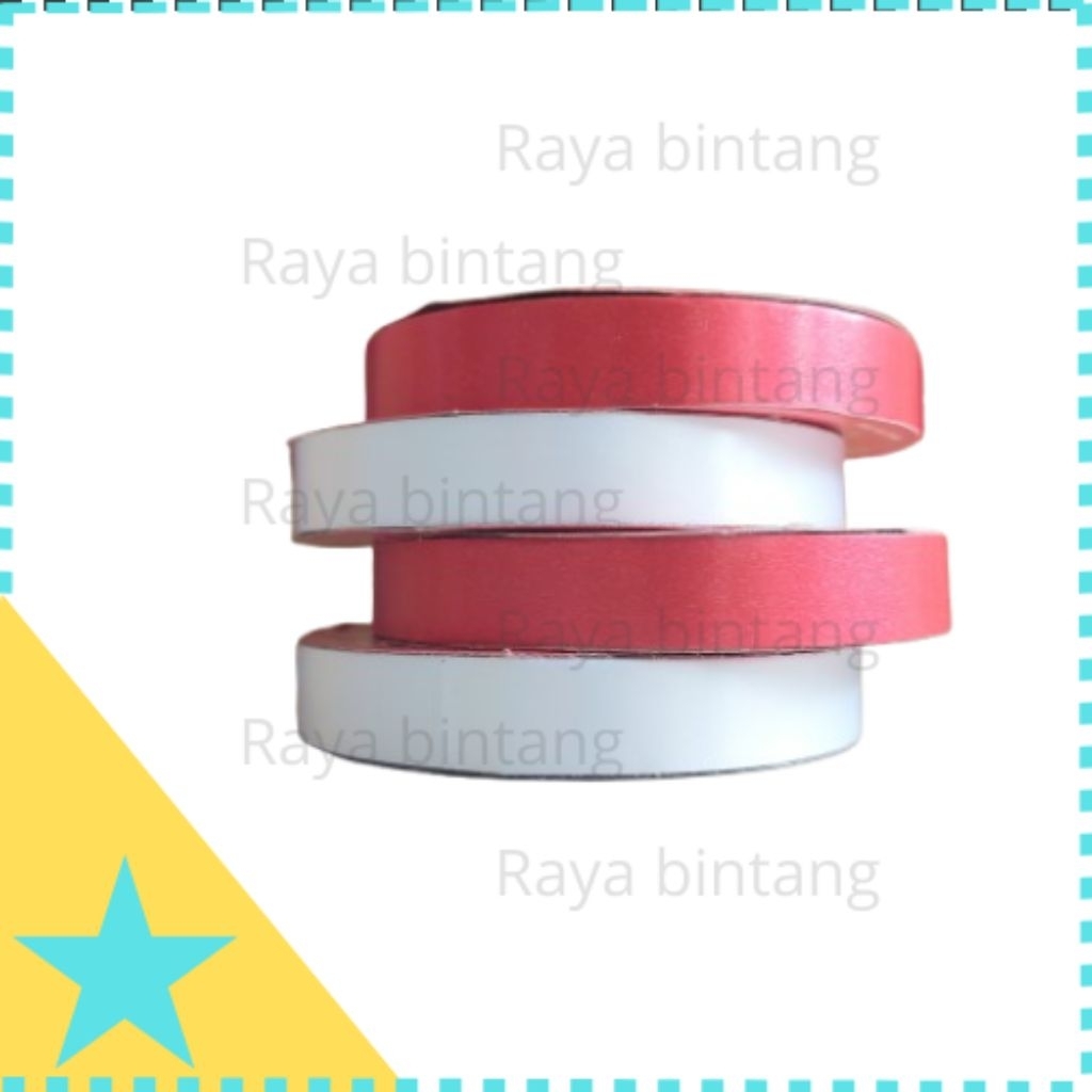 

Pita jepang 18 mm putih hiasan plastik kado souvenir hampers agustusan