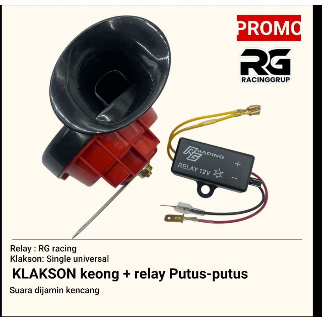 ORIGINAL RG RACING RELAY KLAKSON |RACINGGRUP RELAY KLAKSON PUTUS RELAY PLUS KLAKSON KEONG SINGLE UNI