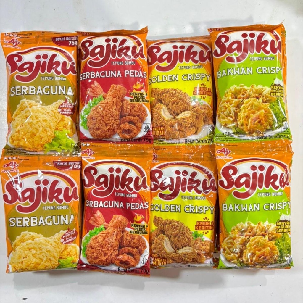 

10Pcs Sajiku Tepung Bumbu Serbaguna - Bakwan, Pedas, Golden Krispy (1 Renceng) Kediri Jawa Timur