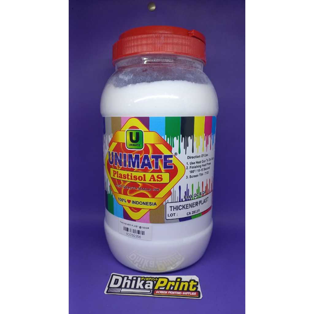 

THICKENER PLAST PENGENTAL CAT PLASTISOL KEMASAN 100 GR