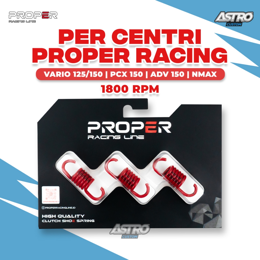 Proper Per Sentri 1800 RPM Vario 125 PCX ADV 150 Per centri Kopling Racing Line Upgrade CVT
