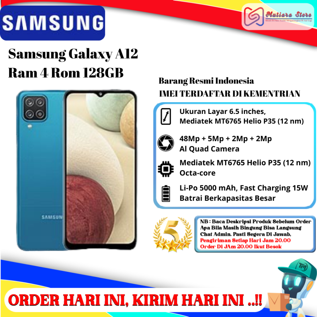 Samsung A12 Ram 4 Rom 128GB