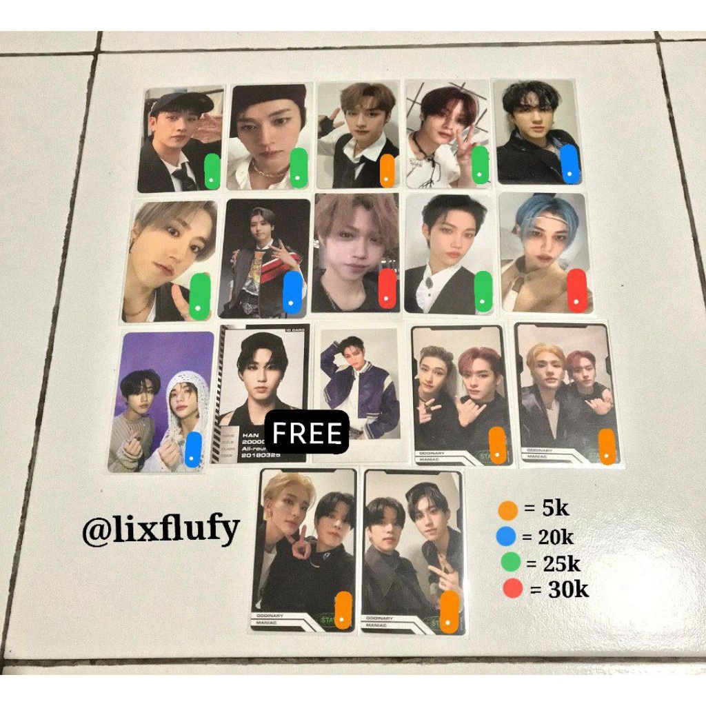 stray kids skz photocard pc official nacific i am not oddinary cevel 5 star rockstar bangchan leekno