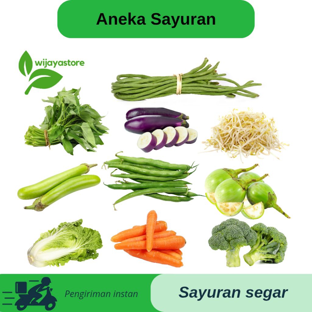 

Sayuran Segar Kangkung | Buncis | Terong | Wortel | Kacang | Toge | Brokoli