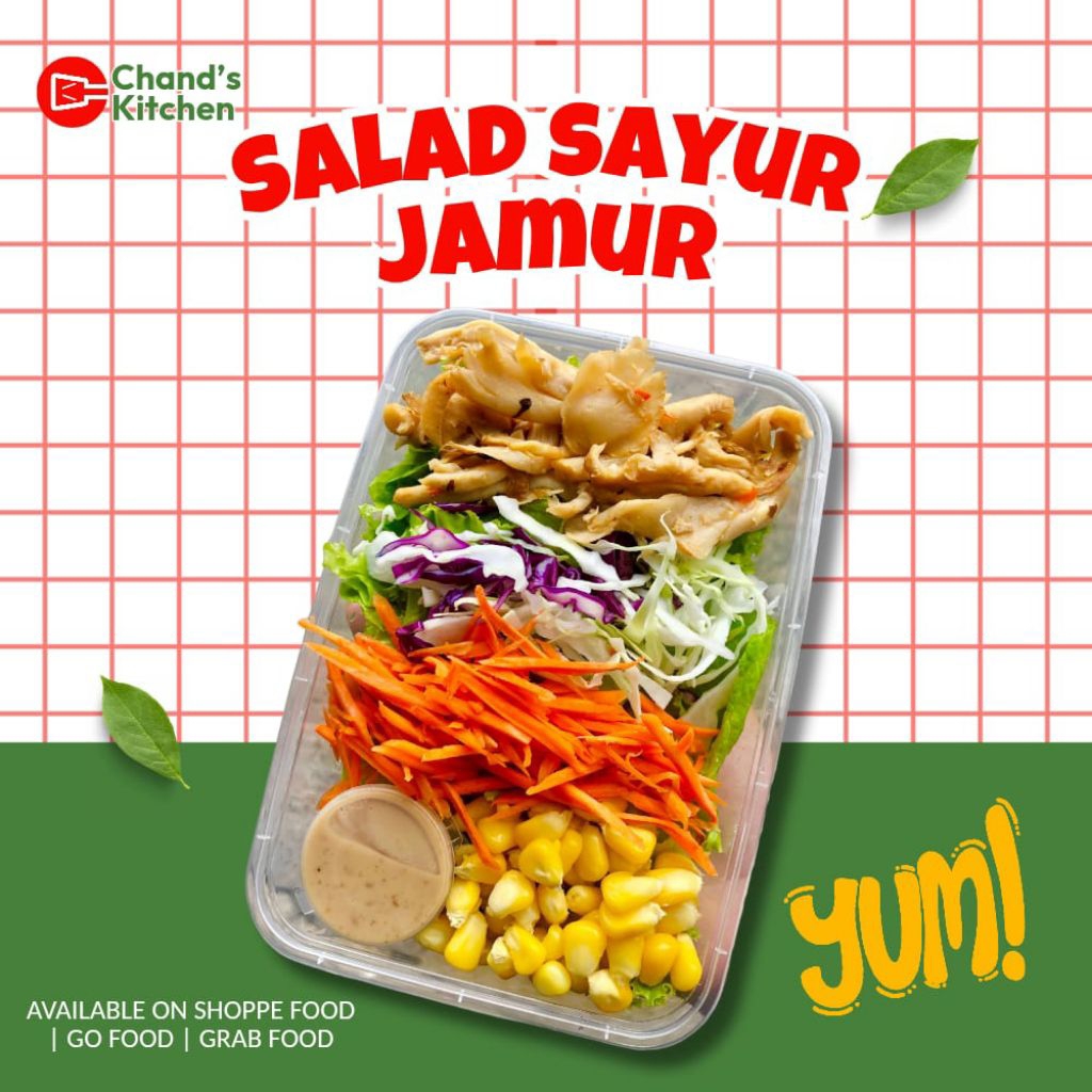 

Salad Sayur Jamur Fresh Free Kewpie Wijen Sangrai