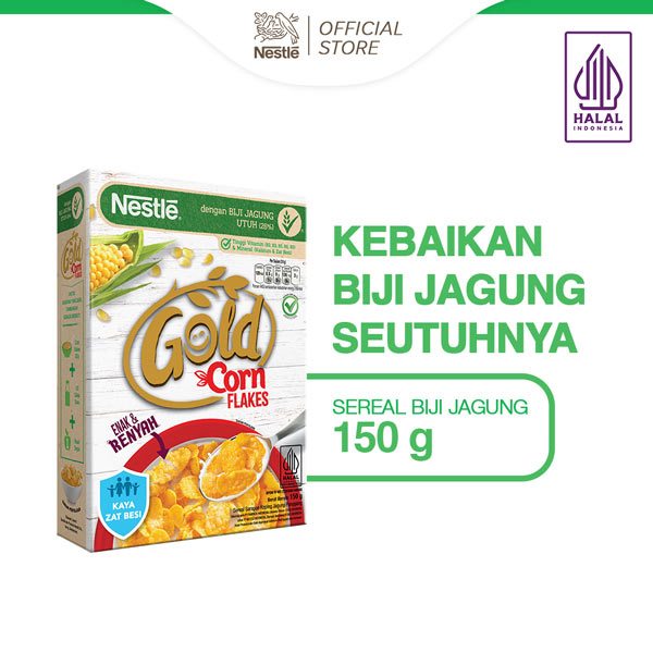 

[oddsolshop] pekanbaru/Nestle Gold Corn Flakes 150GR Sereal Sarapan Keping Jagung