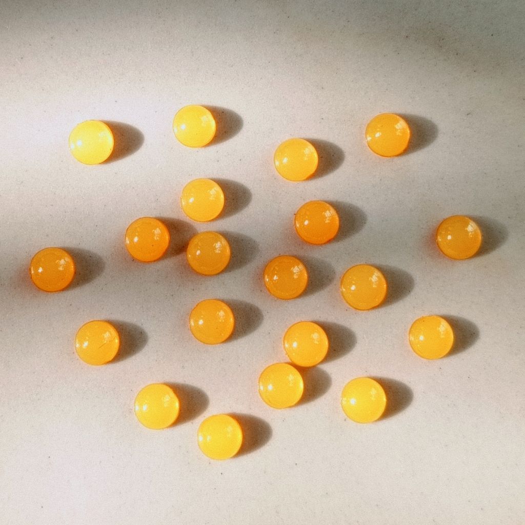 Mata Boneka Tempel bundar & oval (4pcs)