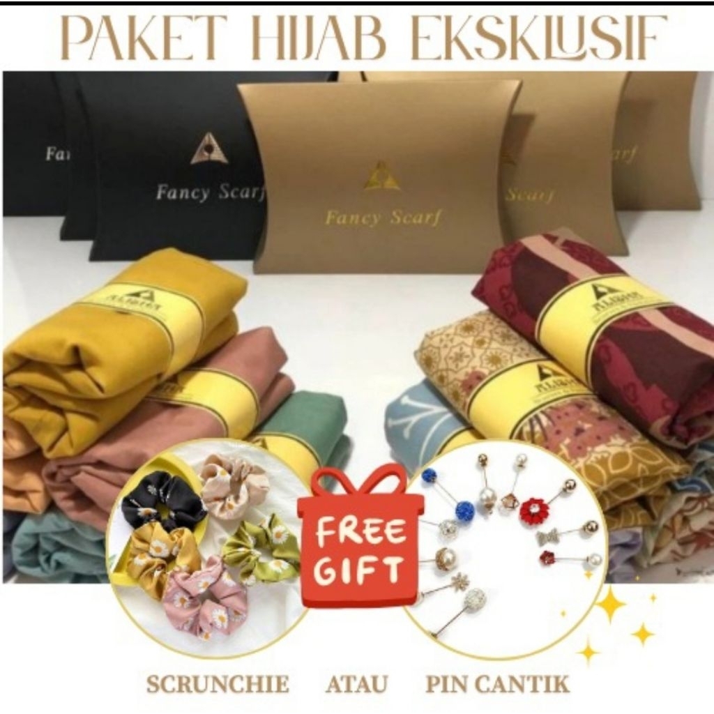 Hijab Alisha Voal Motif Exclusive Plus Box