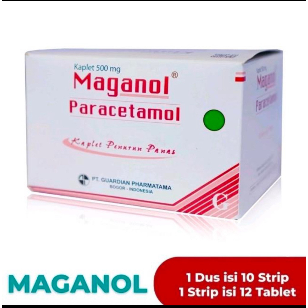 Maganol paracetamol 500 mg box isi 120 tablet